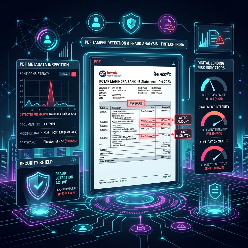 PDF Bank Statement Tamper Detection for Indian Lenders